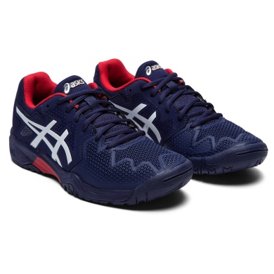 Asics Tennis Shoes Gel Resolution 8 Allcourt peacoat blue/red Children